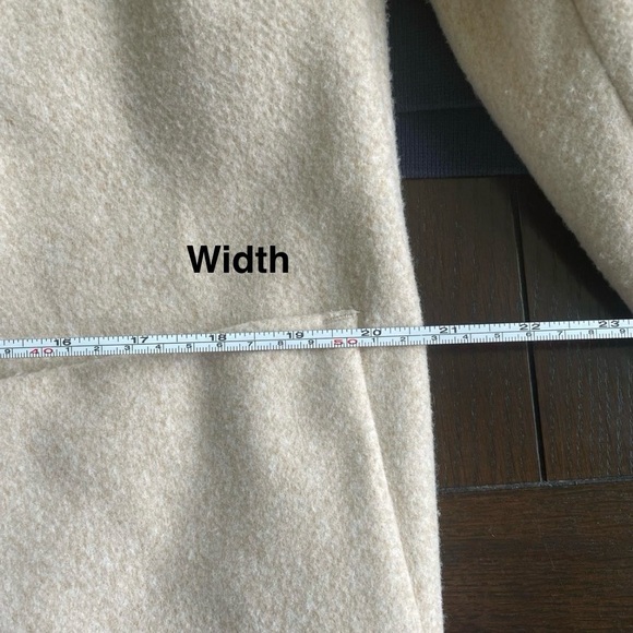 Zara Cream Open-Front Wool Blend Coat - Picture 5 of 7